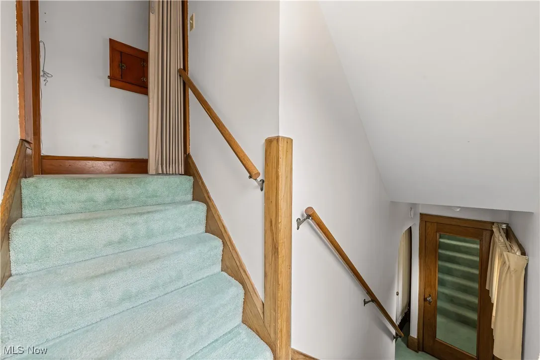 Stairway with lofted ceiling