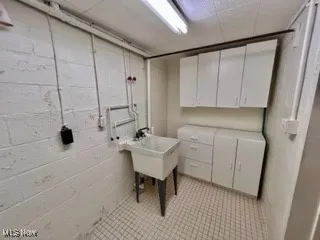 View of laundry area
