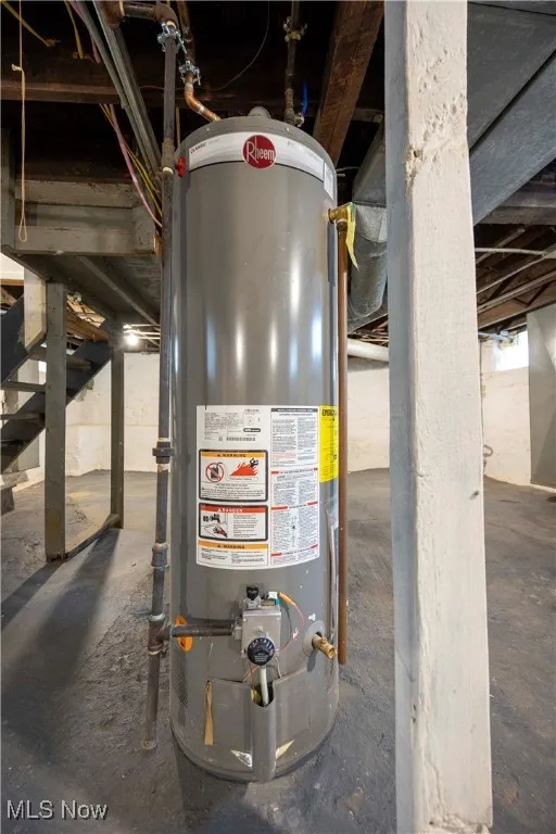 Utility room with water heater