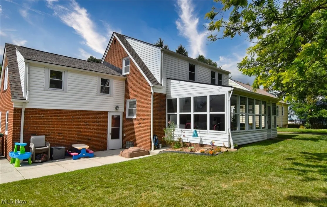 Rear view of home