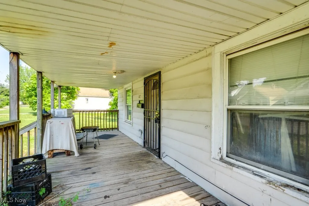 View of wooden porch