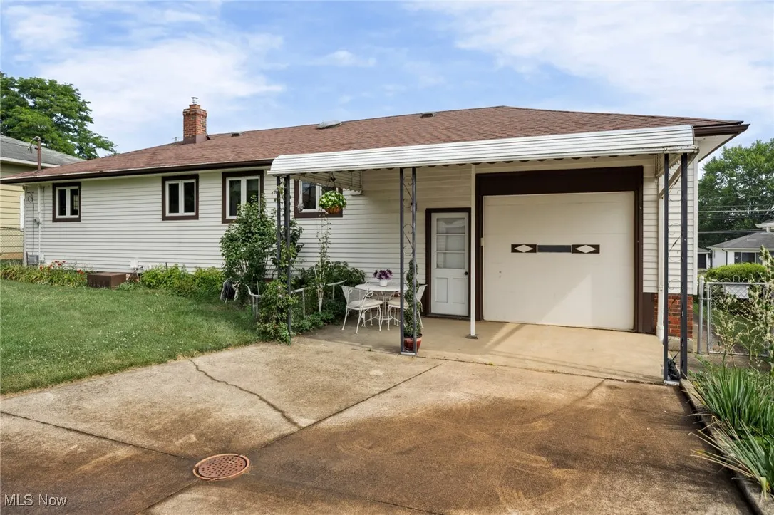 Rear of House with Rear Garage Door