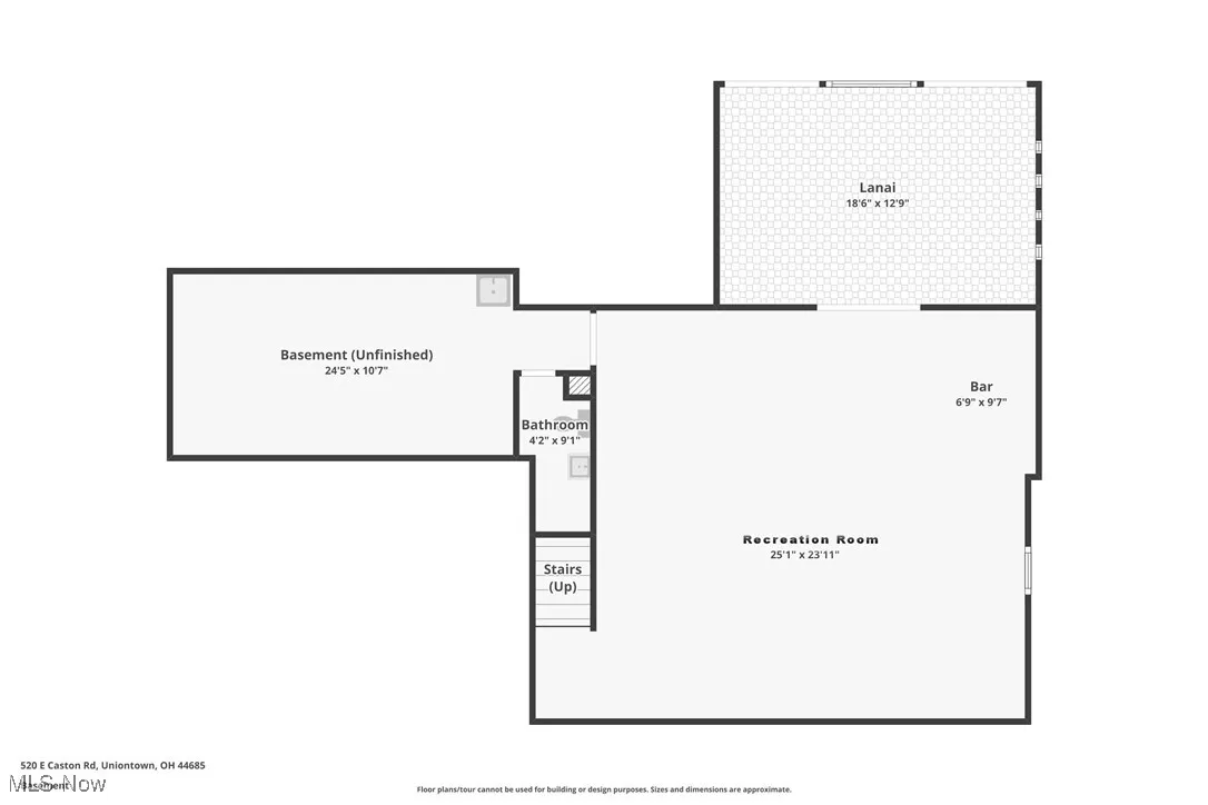 Lower level floor plan