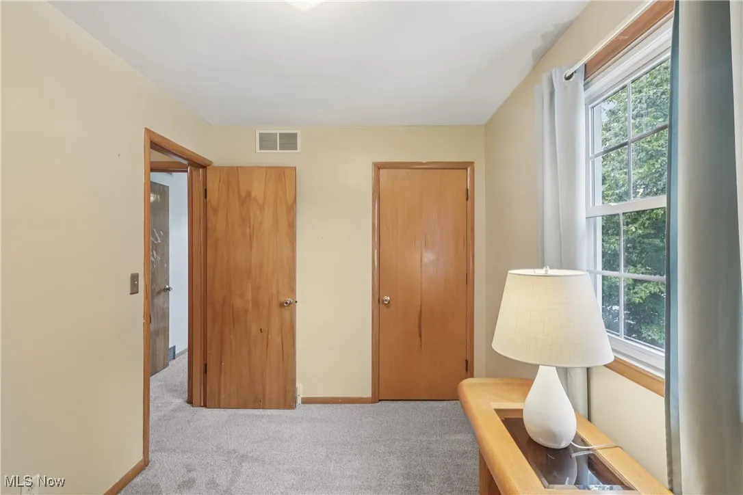 Bedroom with a closet and carpet flooring