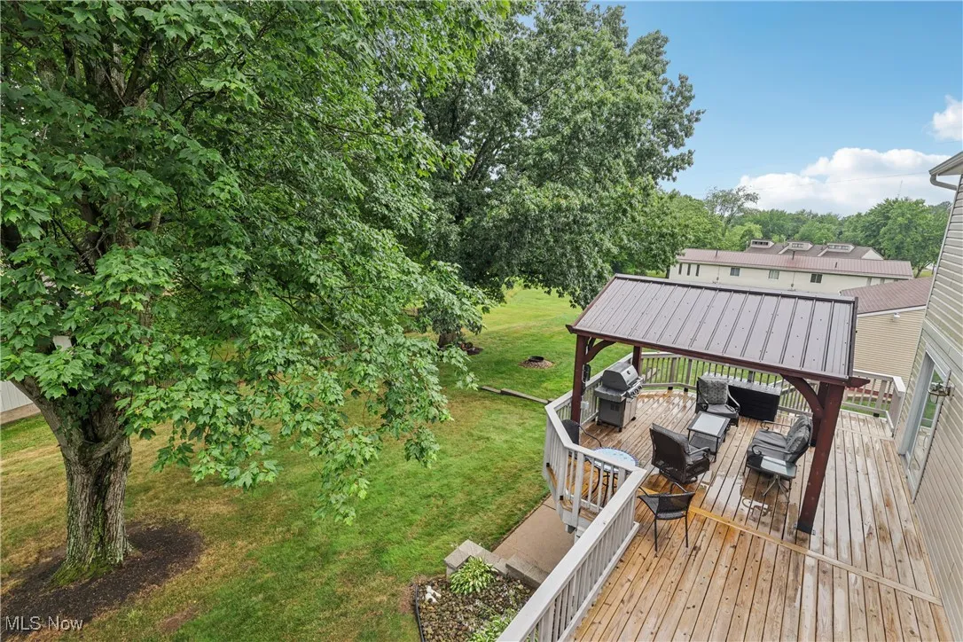 View of the large back deck