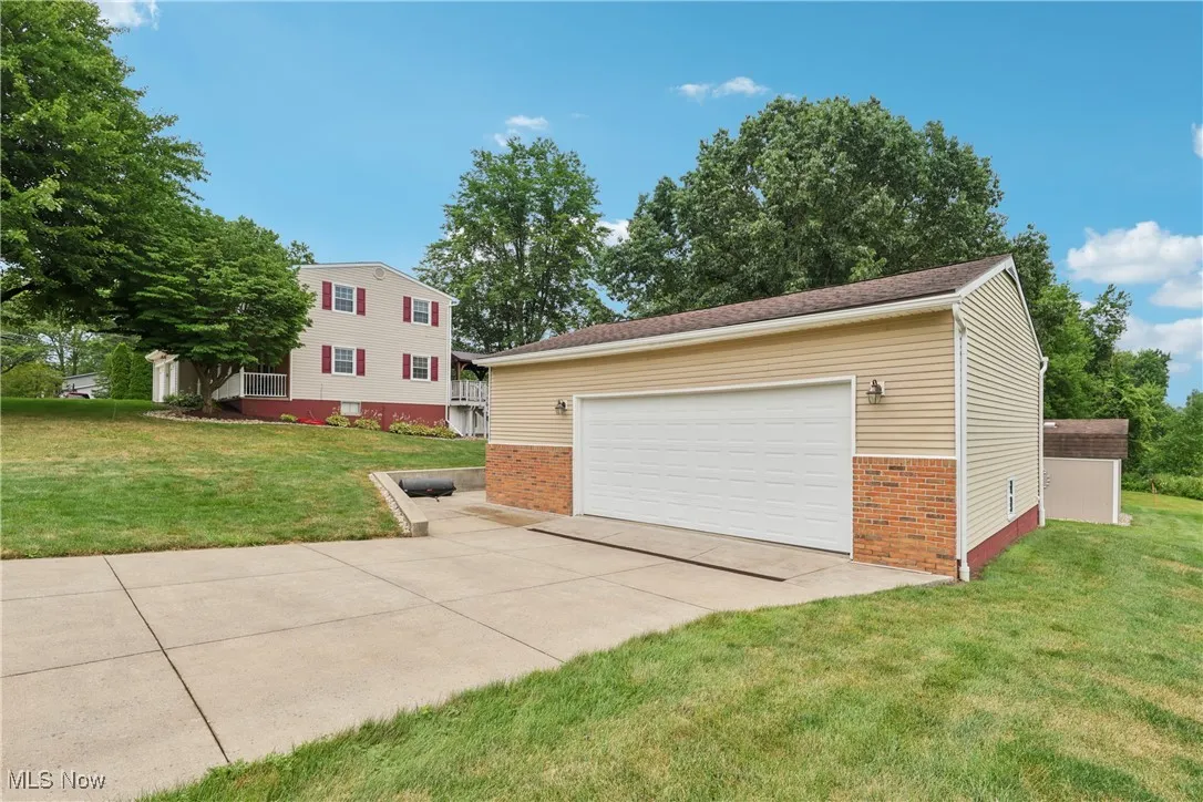2 car detached garage with lots of storage