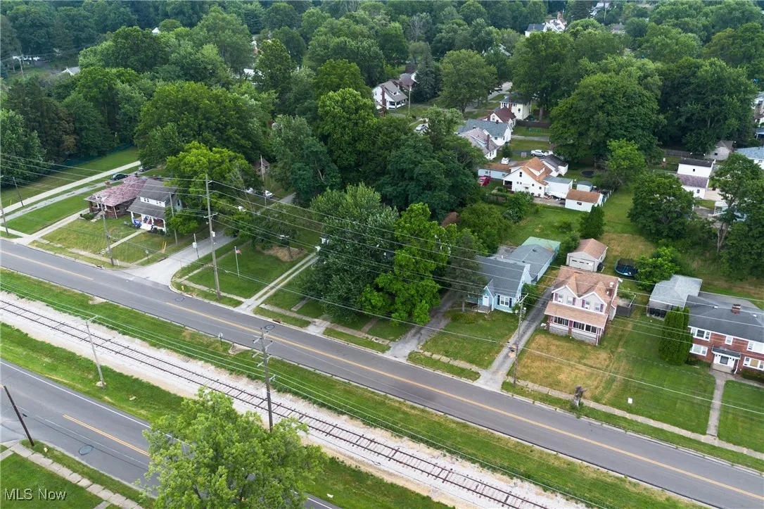 Aerial view of residential area