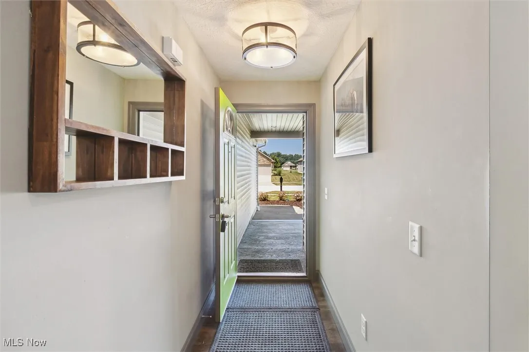 Doorway with baseboards