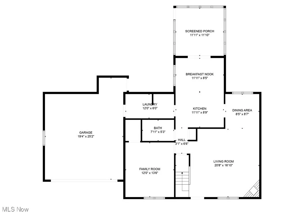 1st Floor - What is marked as Family Room is actually a Bedroom