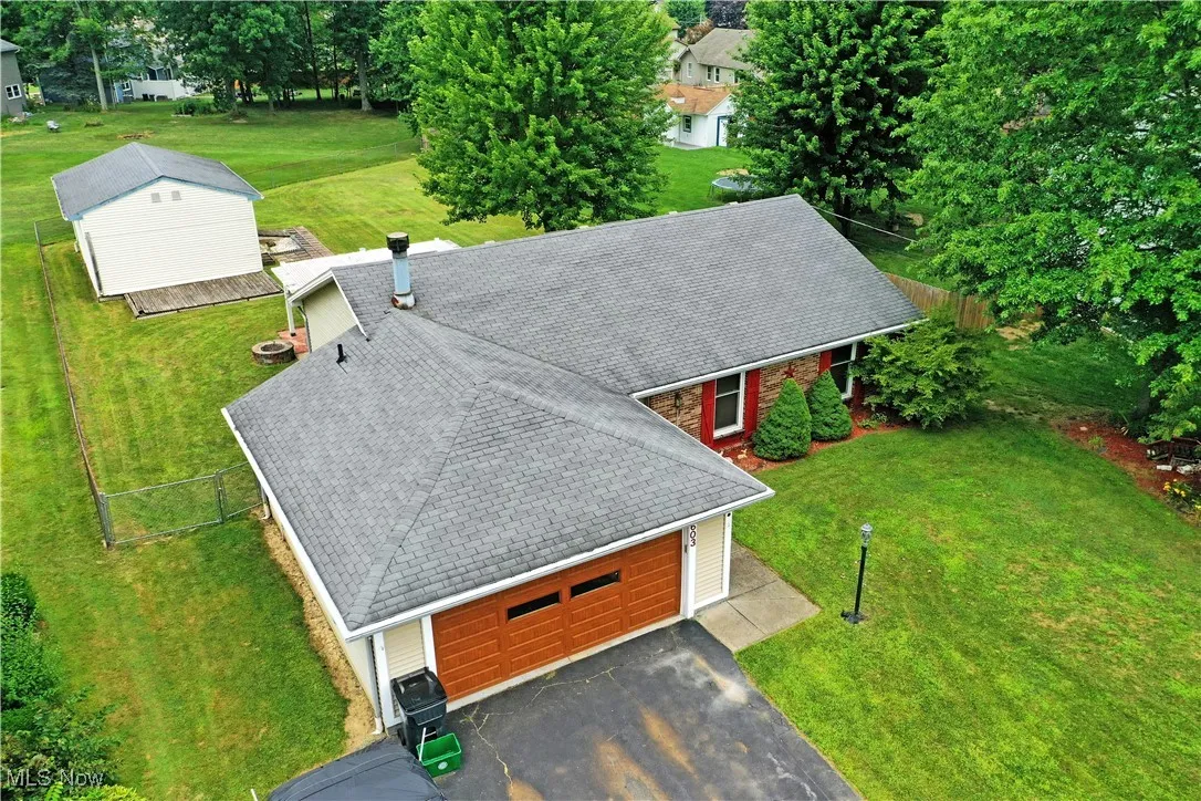 View from above of property
