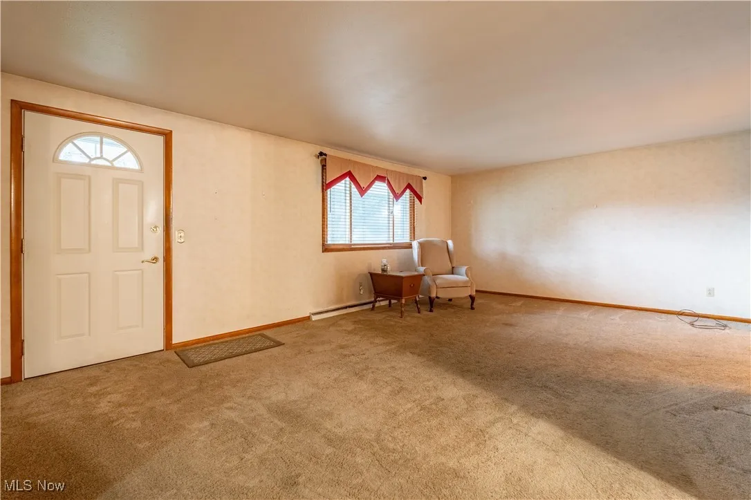 Front door into living room