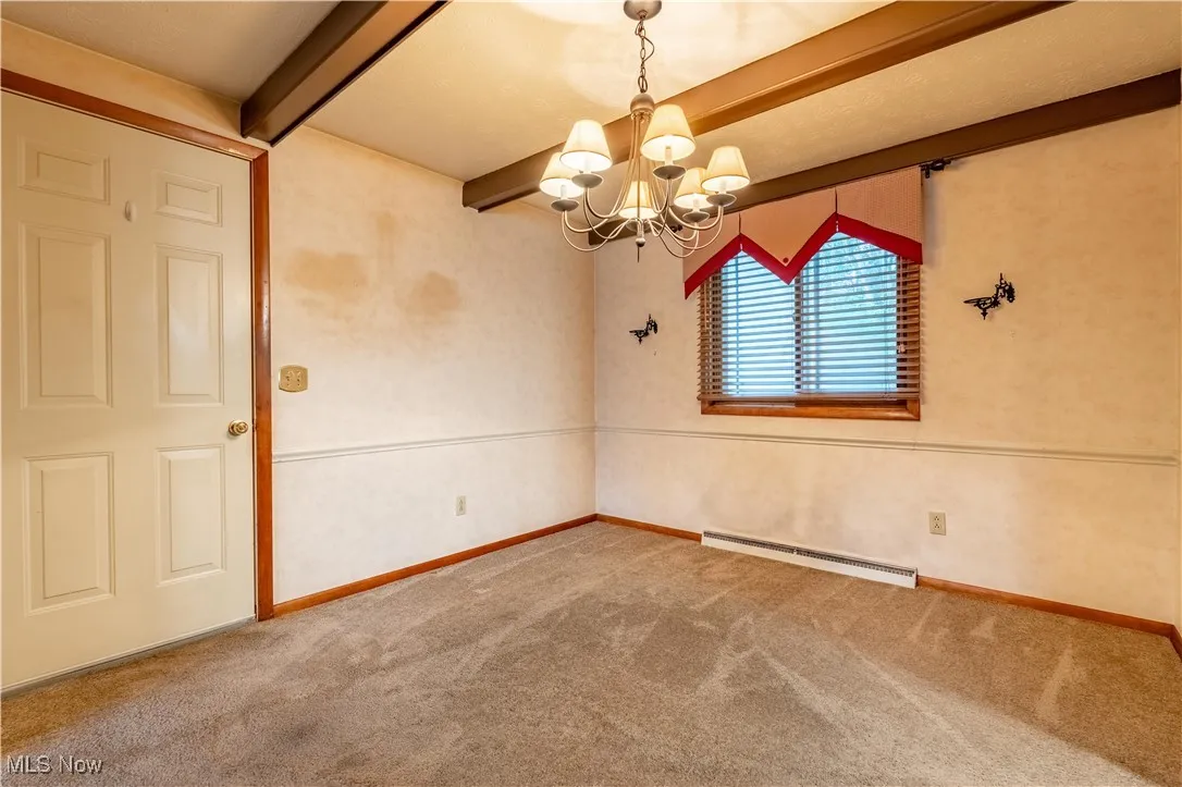 Dining room with access to garage
