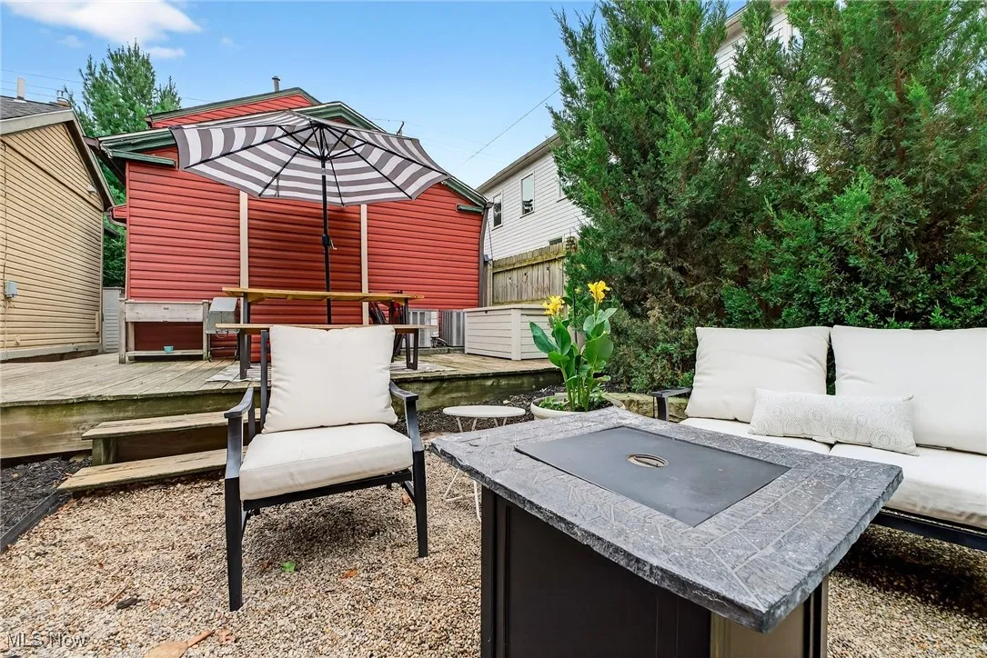 View of patio / terrace with a wooden deck and an outdoor hangout area
