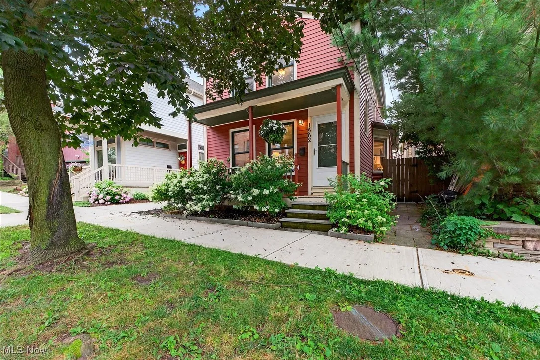 View of front of property with covered porch