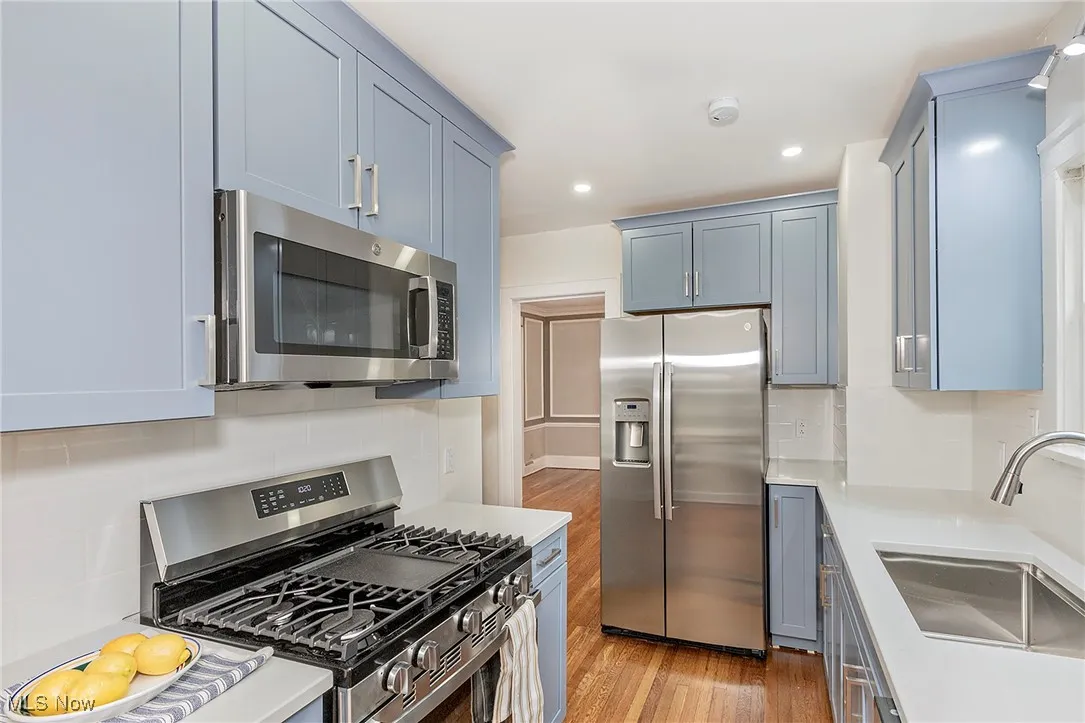 New stainless steel appliances.