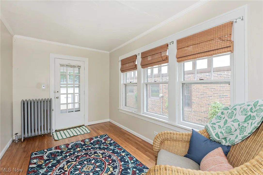 Pleasant and light filled bonus room on the main level.