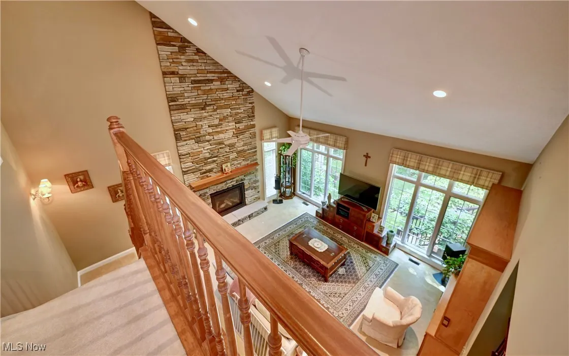 View of Living Areafrom second staircase