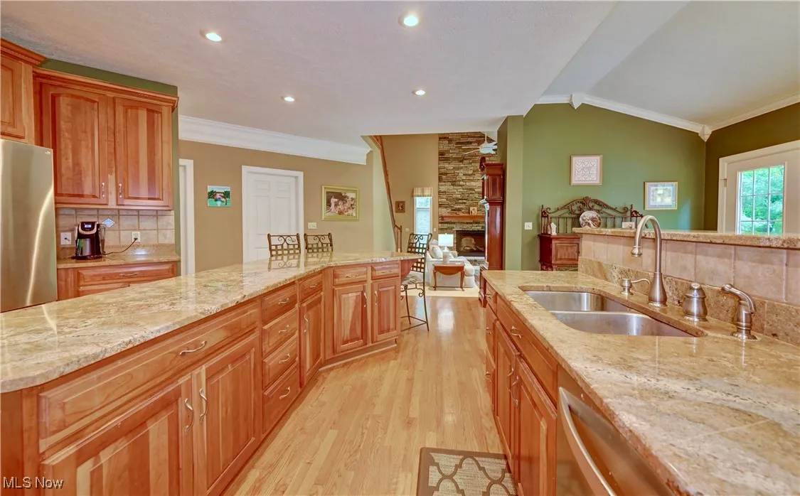Kitchen w/Living Rm view