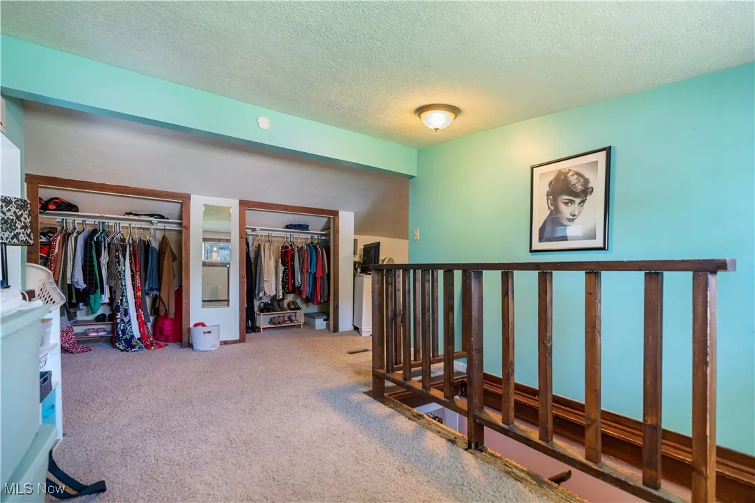 Dual closets in the master bedroom.