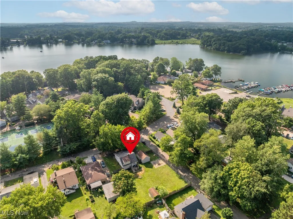 Aerial overview of property's location.