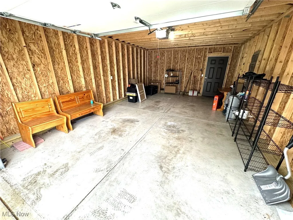 View of inside garage
