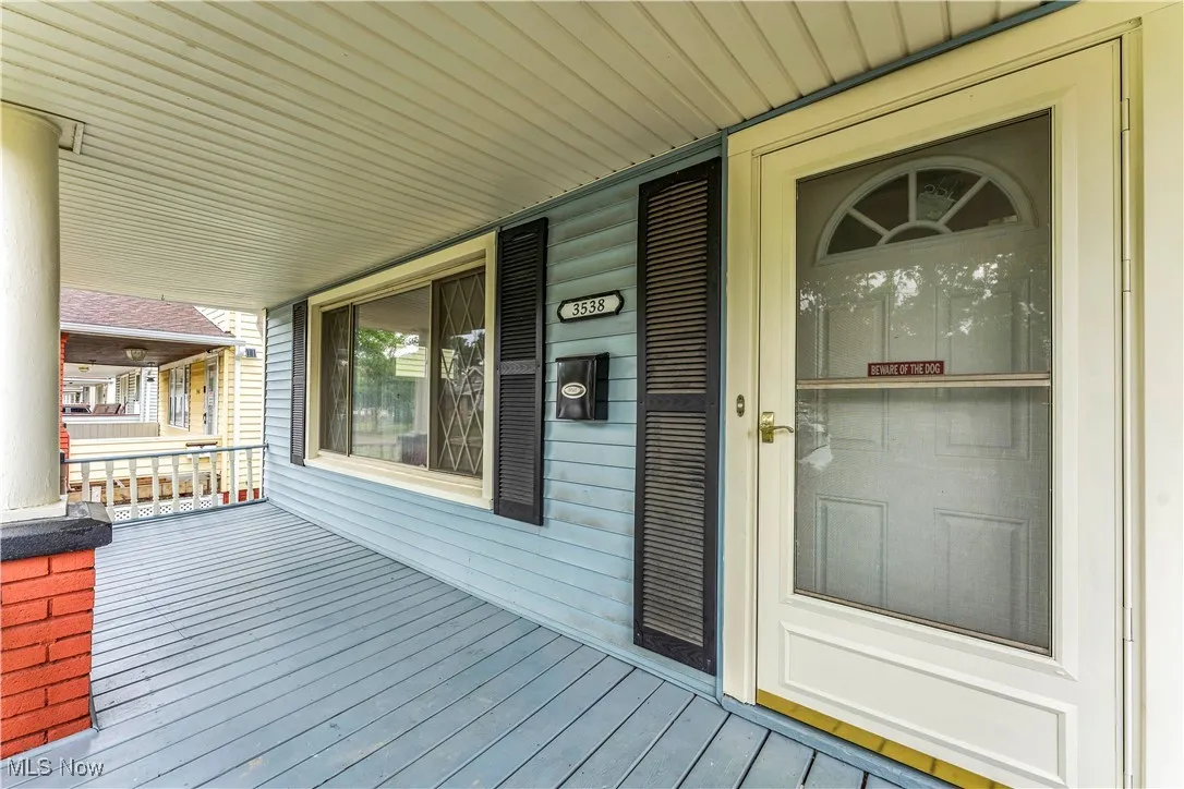 View of wooden porch