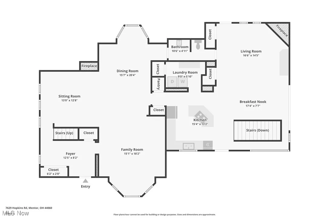 Main house - Level 1 floor plan