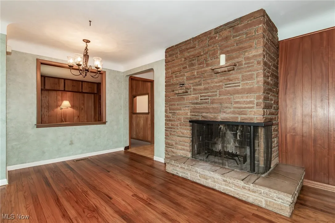 Stone fireplace!