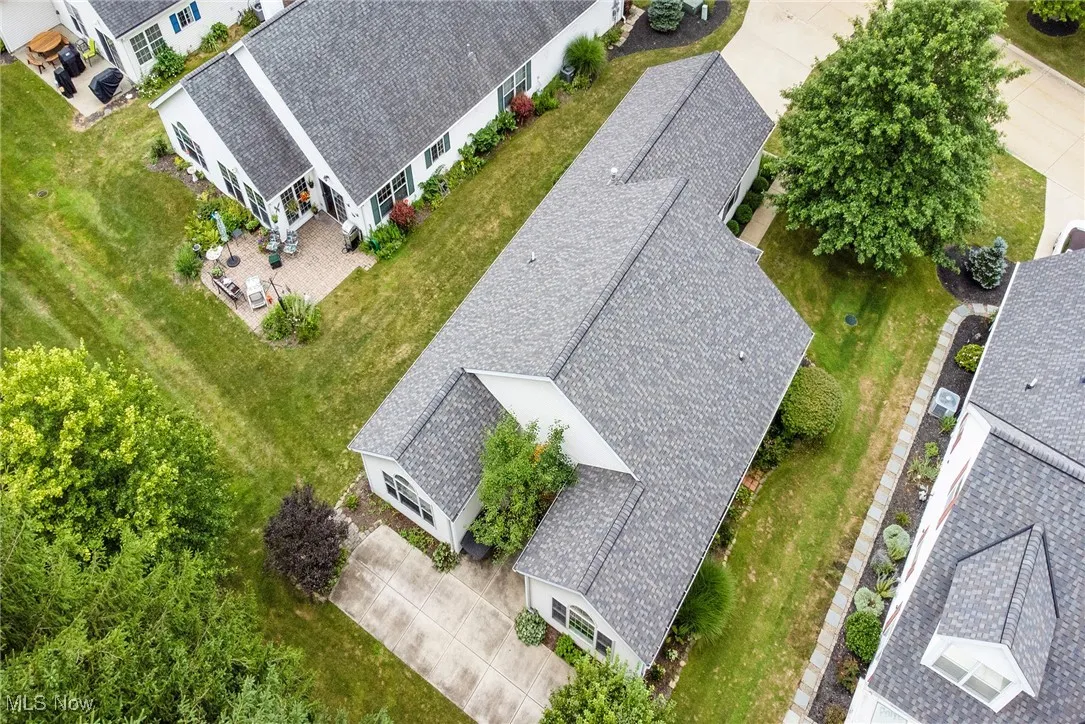 Aerial view of residential area