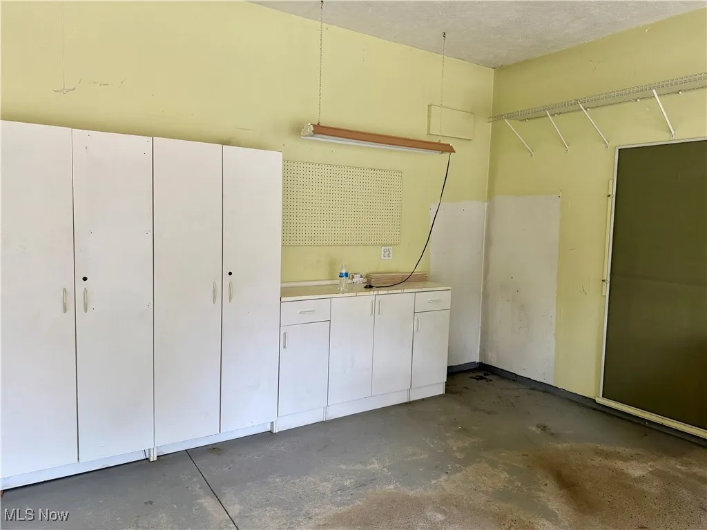 View of garage workshop area