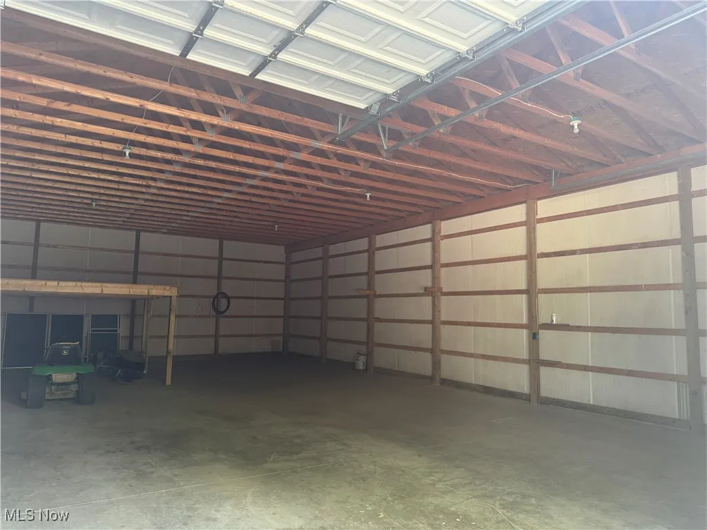 Inside view of pole building