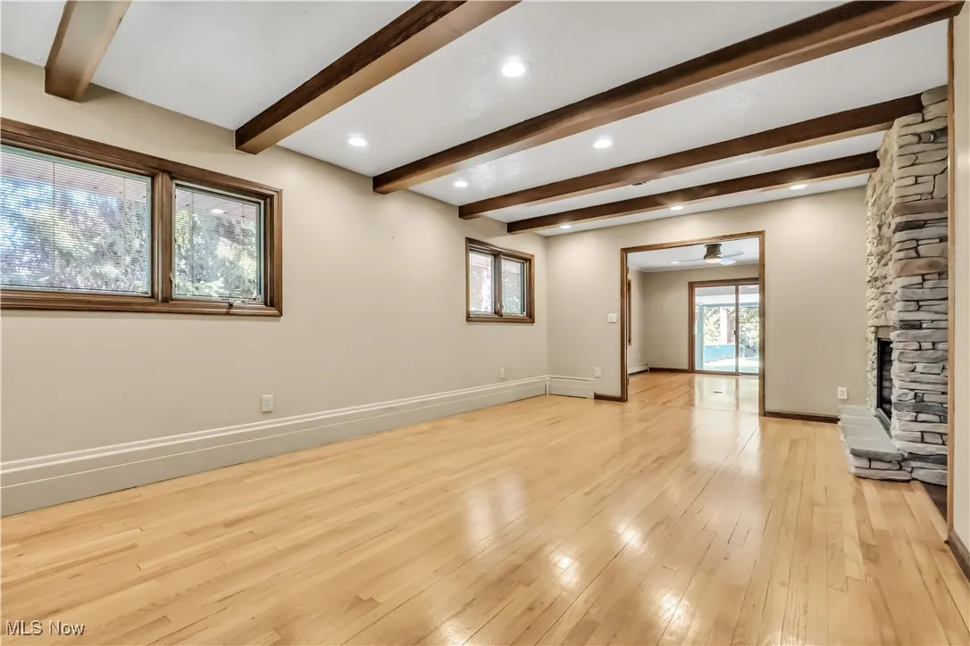 Beautiful exposed beams