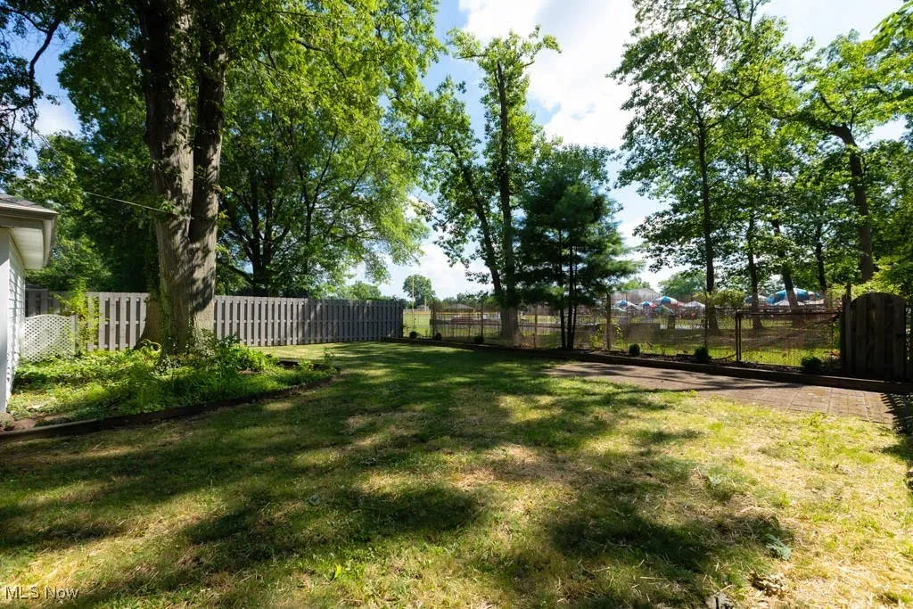 View of fenced yard
