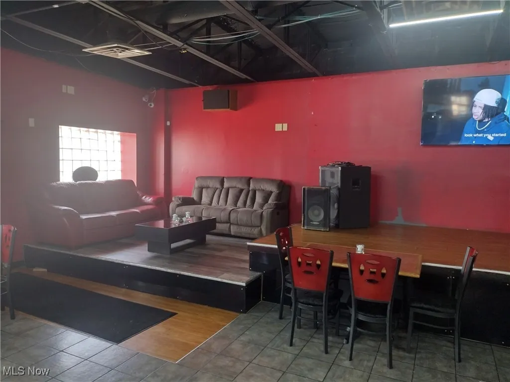 View of tiled cinema room