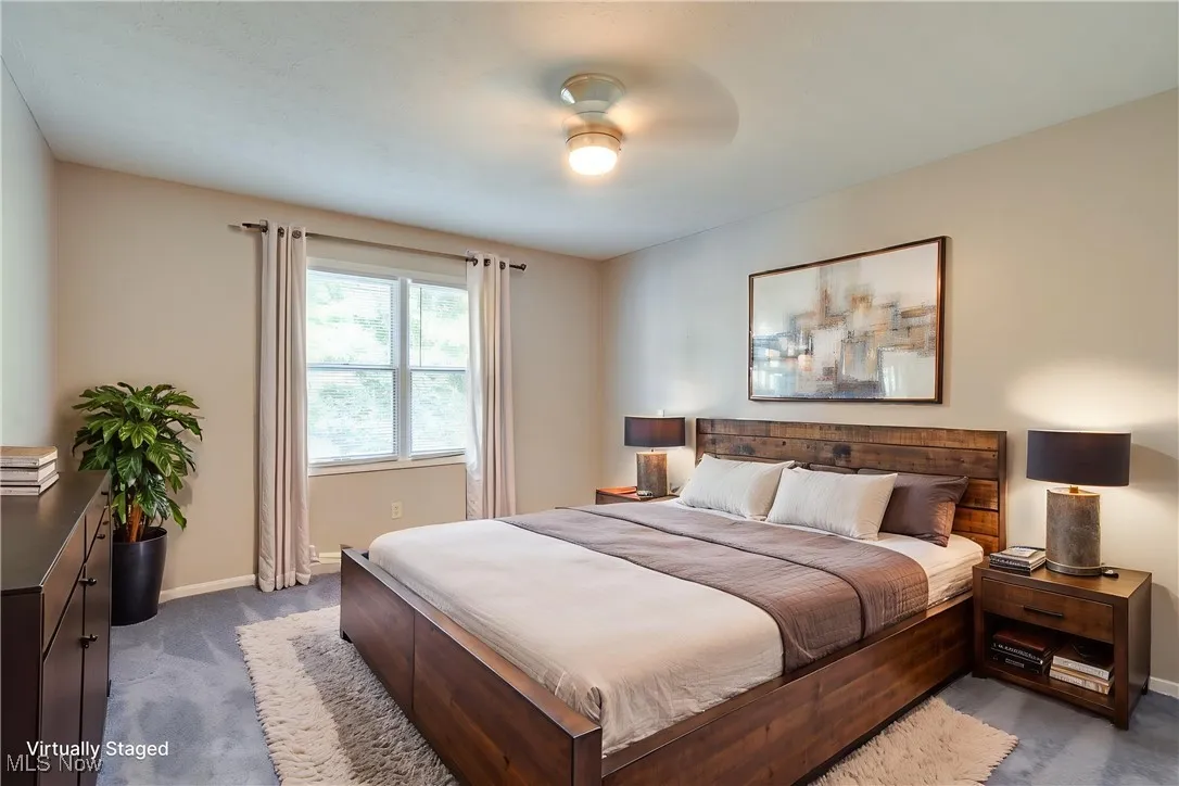 Virtually staged bedroom