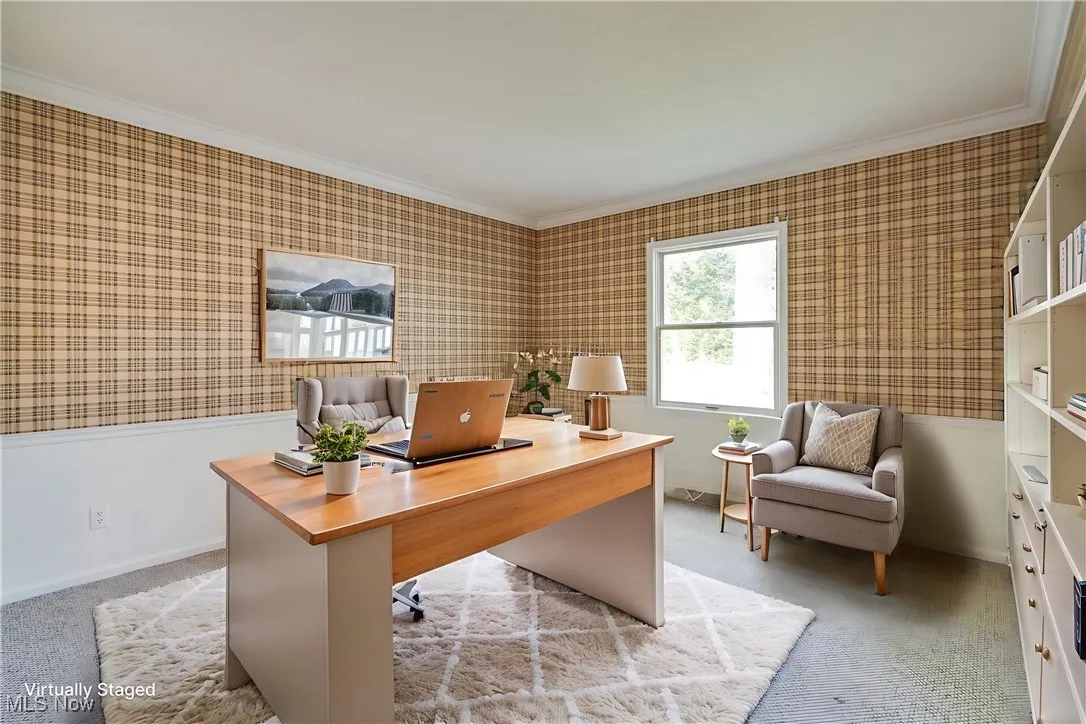 virtually staged office or 5th bedroom on first floor