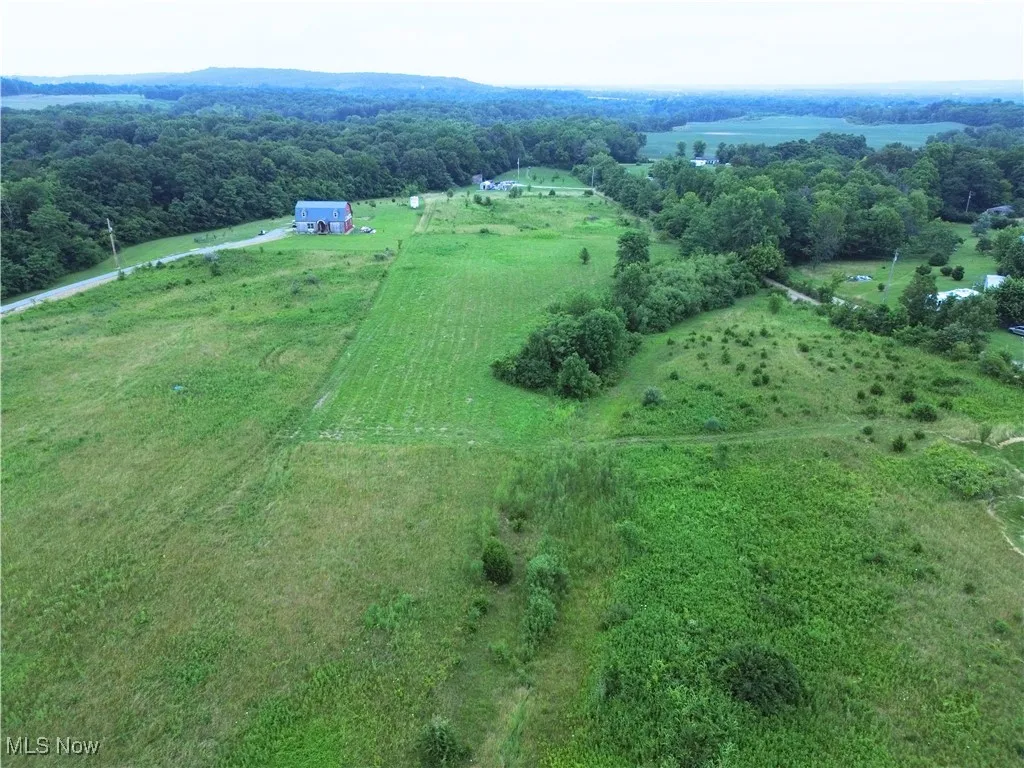 Aerial view of sparsely populated area