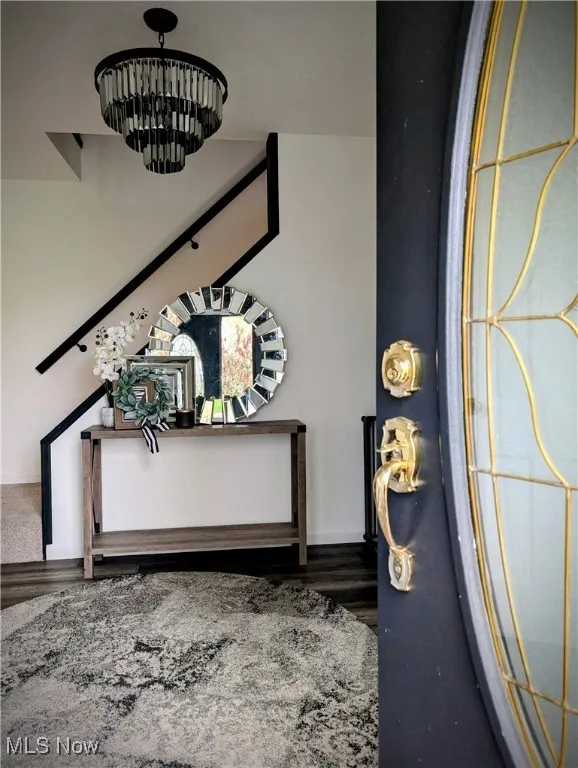 Detailed view of wood finished floors