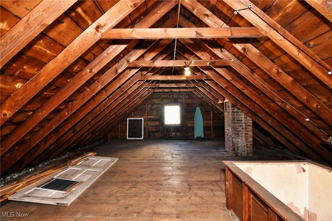 View of unfinished attic
