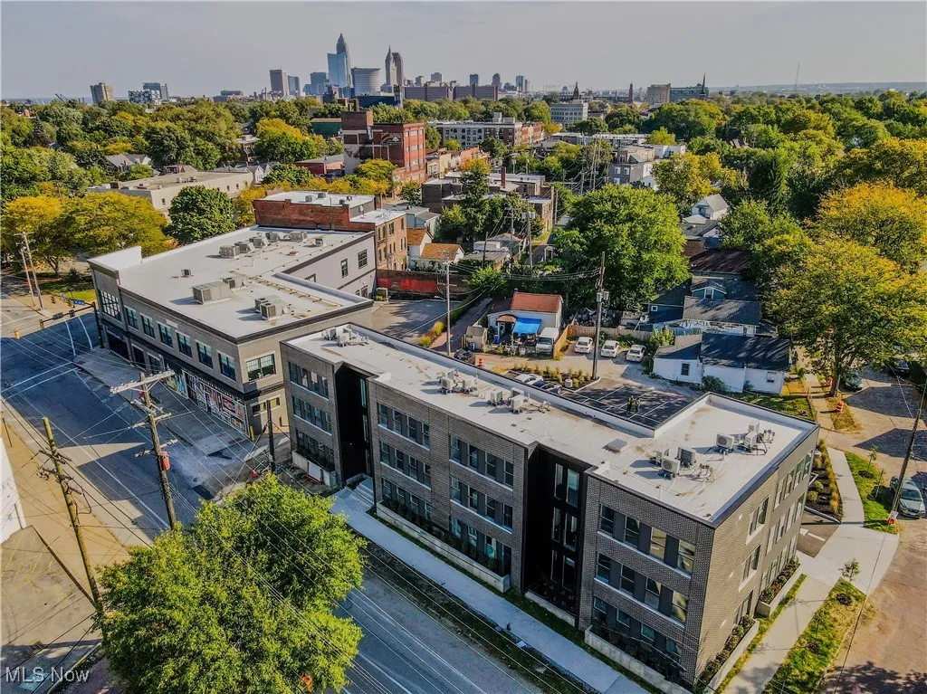 Aerial view of building
