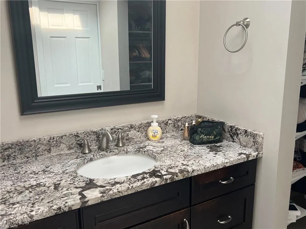 Bathroom featuring vanity