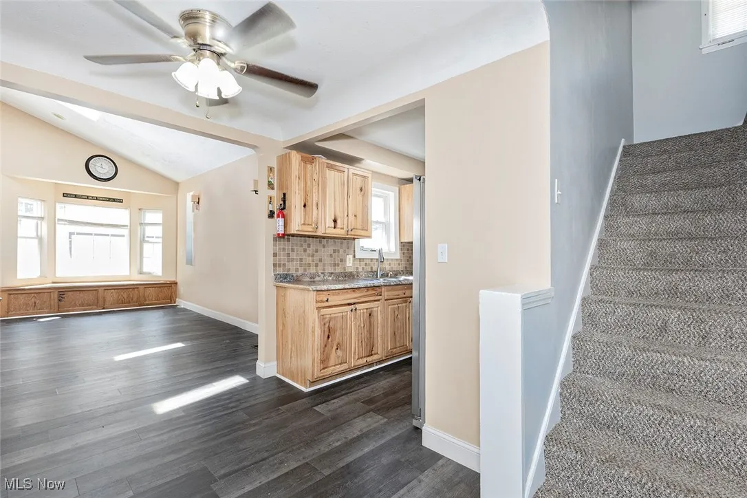 Kitchen is off of the Dinette.