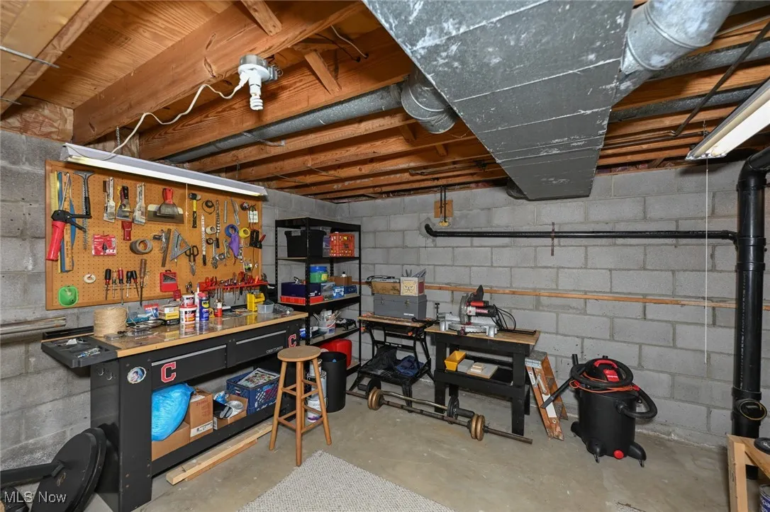 Unfinished area of Basement