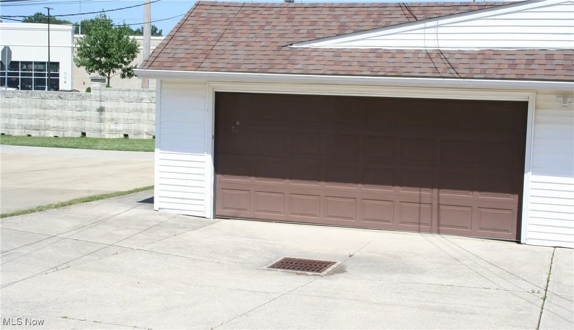 Garage with driveway