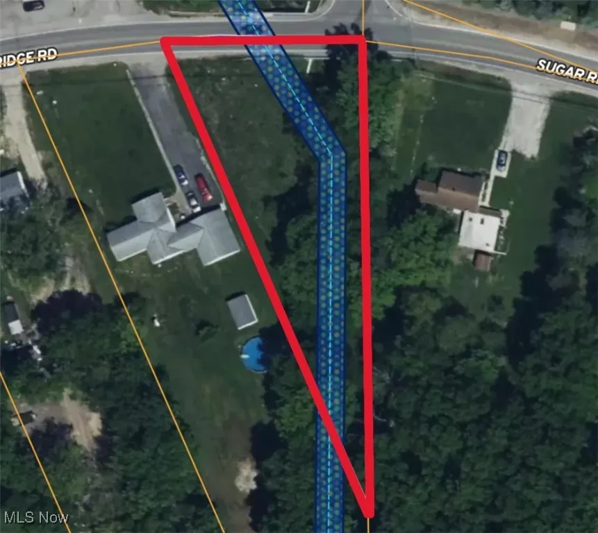 Map featuring property parcel outlined