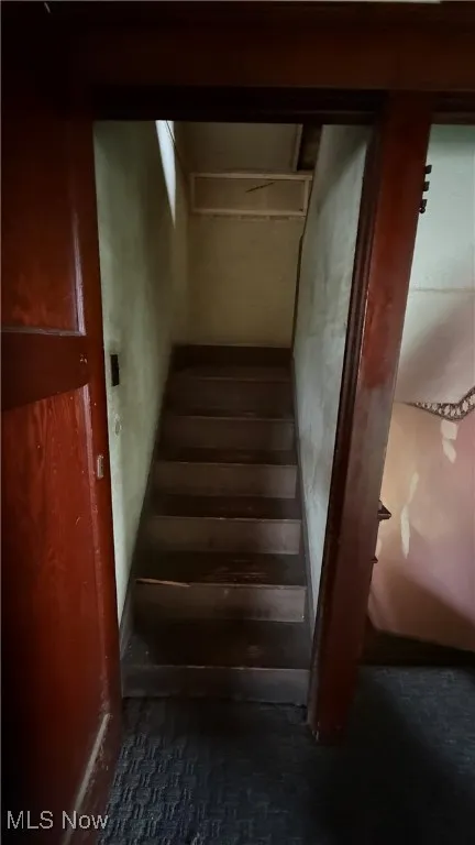 View of stairs to attic