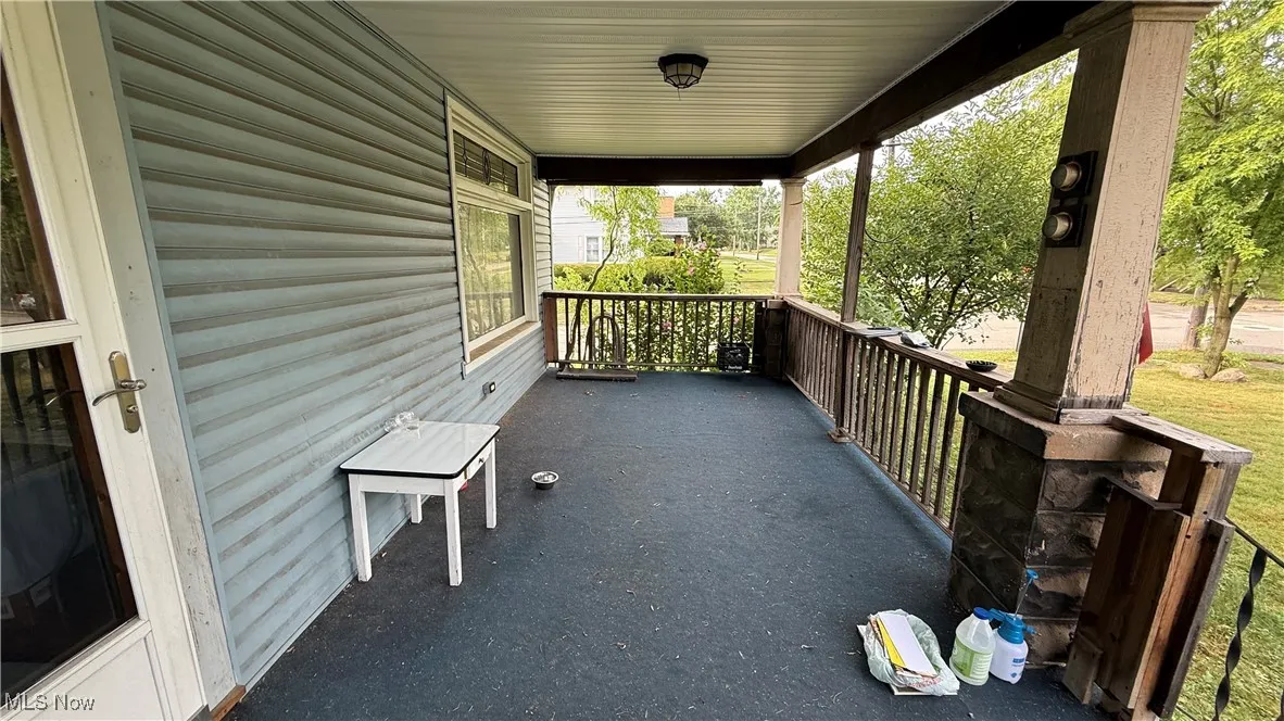 View of front porch