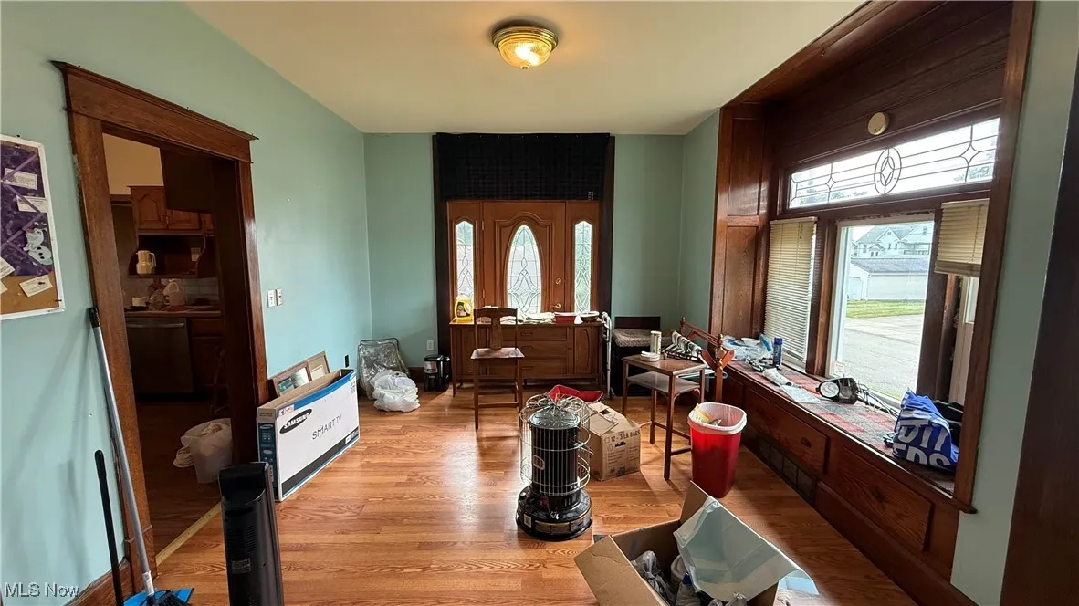 Dining room with built in bench