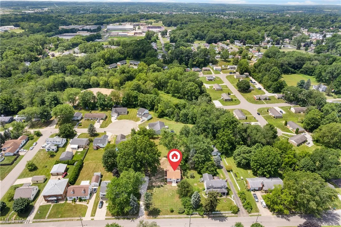Aerial view of residential area