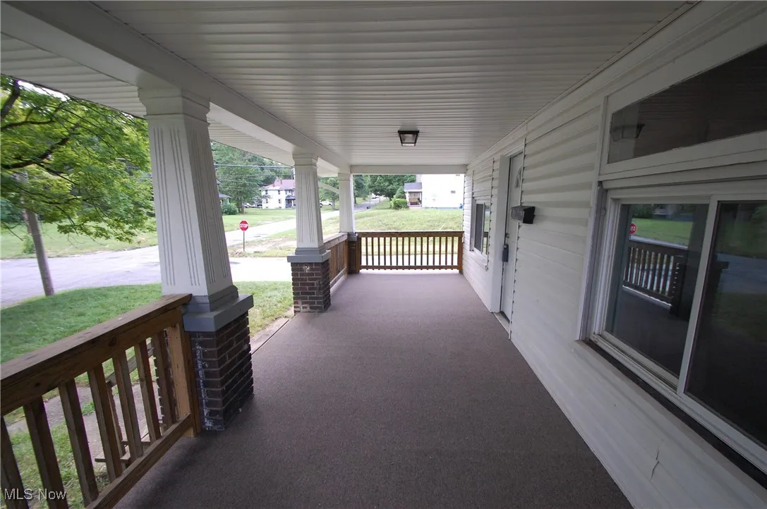 View of covered porch